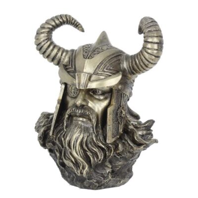 Odin Bust 21.5cm Bronze Odin Norse Viking God Ornament