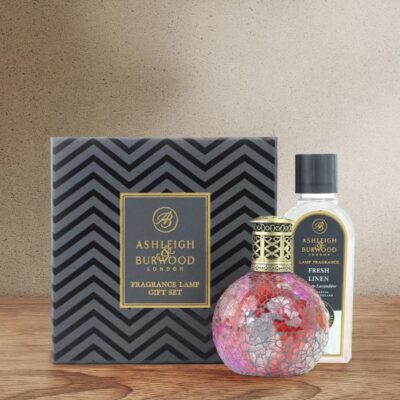 SALE Ashleigh & Burwood Rose Bud & Fresh Linen Fragrance Lamp Gift Set
