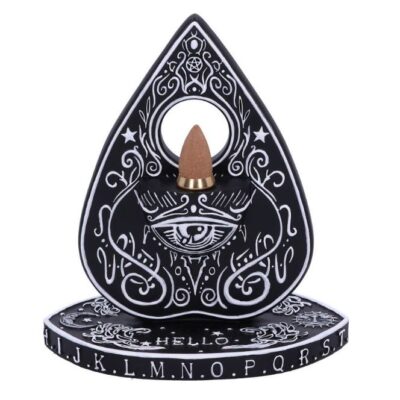 Black and White Spirit Board Planchette Backflow Incense Burner 15cm