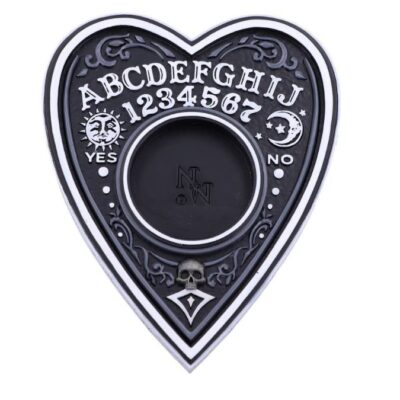 Black and White Spirit Board Tea Light Holder 9.5cm