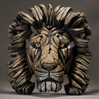 Lion Bust - Edge Sculpture 43cm by Matt Buckley