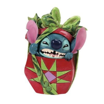 Disney Traditions Lilo & Stitch Christmas Present Holiday Mischief Stitch Figurine