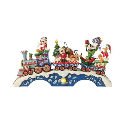 Disney Traditions Christmas Mickey Mouse & Friends Cheer on Track LED & Musical Train