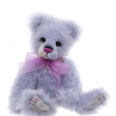 Charlie Bears Natalia Purple Curly Hair Teddy Bear 34cm