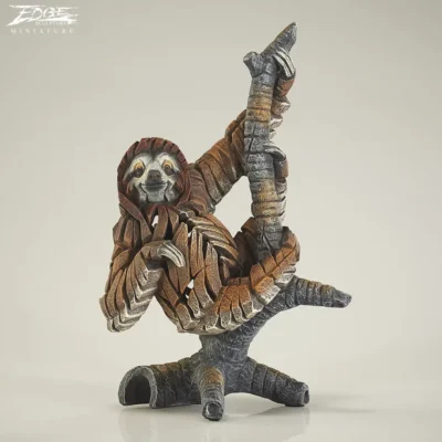 Edge Sculpture Miniature Sloth On Branch Figure by Matt Buckley 17.8cm
