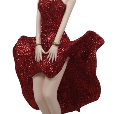 Betty Boop Posing Red Glitter Dress 29.5cm Figurine