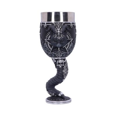 Black and White Pawzuph Cat Gothic Goblet 19.5cm