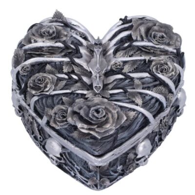 SALE Gothic Caged Heart Box 10.5cm Trinket Box Occult Rib Cage