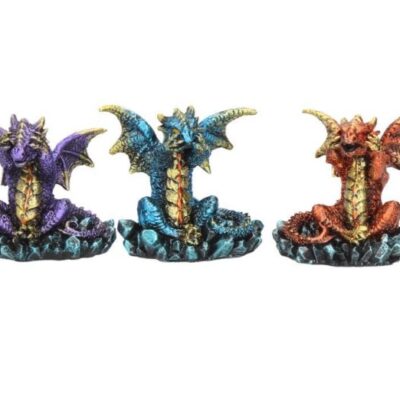Three Wise Dragons (Set of 3) Three Wise Dragon Figurines 5cm