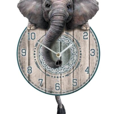 Trunkin' Tickin' Elephant Pendulum Clock Decoration