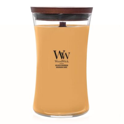 SALE Golden Bourbon Woodwick Large Hourglass Jar