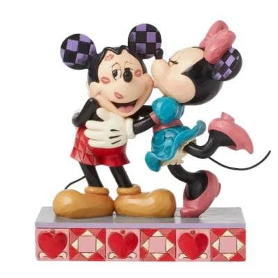 Disney Traditions Mickey & Minnie Mouse Kisses on Cheeks Figurine 15cm