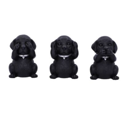 SALE Three Wise Labradors 8.5cm Set of Three Ornaments