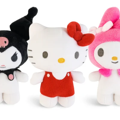 Official Hello Kitty Gift Set 16 CM Standing Hello Kitty, Kuromi & Melody Plush