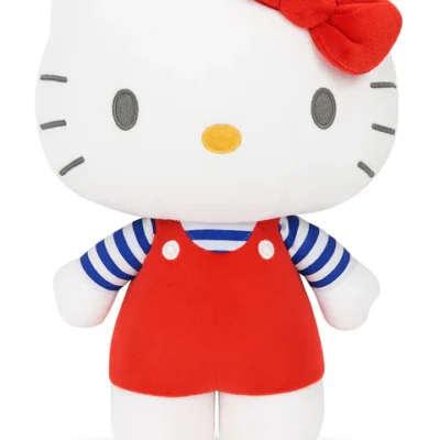 Official Standing Hello Kitty 50cm Red Dress w/Navy Stripes Shirt Plush