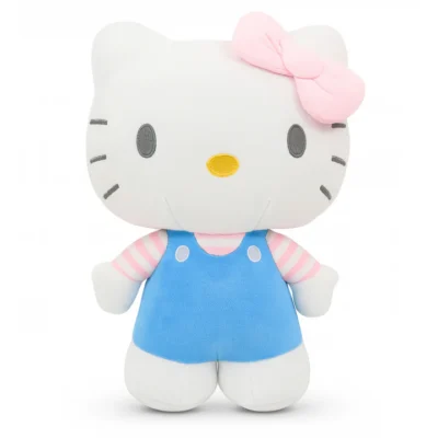 Official Standing Hello Kitty 50cm Blue Dress w/Pink Stripe Shirt Plush