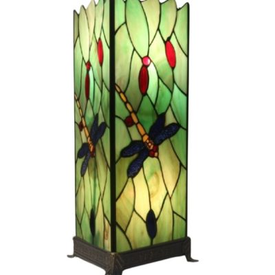 Dragonfly Tiffany Square Table Lamp (Large) 46.5cm