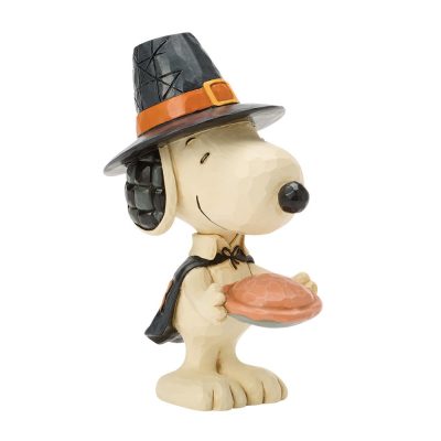 Snoopy with Pumpkin Pie 9.5cm Figurine - Peanuts by Jim Shore