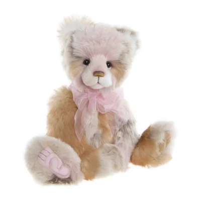 Charlie Bears Davina Pink, Cream & Brown Bear 41cm Teddy