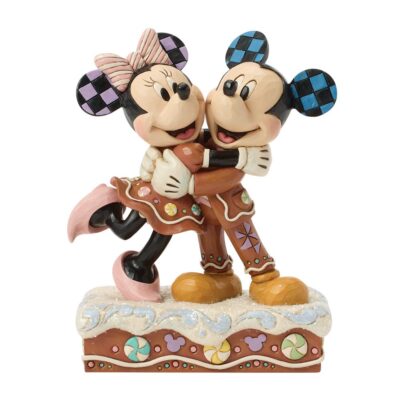 Mickey and Minnie Mouse Christmas Gingerbread 16cm Figurine by Disney Traditions