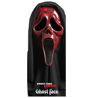 Official Scream Ghost Face Marbled Mask - Red