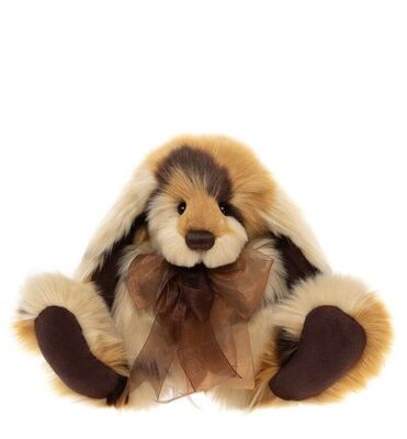 Charlie Bears Wigglebottom Yellow & Black Bunny Rabbit Jointed Teddy Bear 38cm