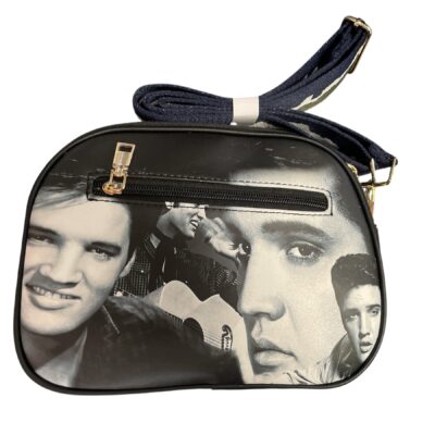Elvis Presley Design Purse Strap Handbag Black & White Collectors Bag