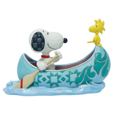 Snoopy and Woodstock in a Canoe - Peanuts by Jim Shore 10.5cm Figurine
