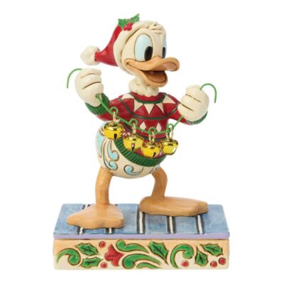 Disney Traditions Christmas Donald Duck with Bells Figurine 12cm Statue