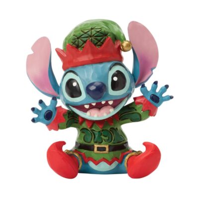 Disney Traditions Stitch Christmas Elf Ornament Lilo and Stitch 9.5cm Figurine
