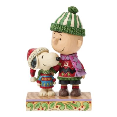 Snoopy and Charlie Christmas Jumpers - Peanuts by Jim Shore 17cm Figurine