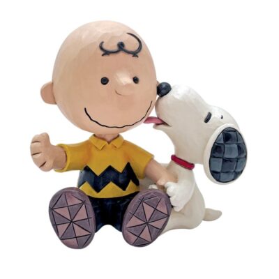 Charlie & Snoopy Licking - Peanuts by Jim Shore 11cm Figurine