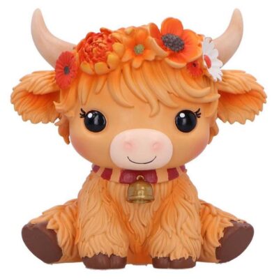 Moo Crew - Marigold Orange Highland Cow Figurine 10.5cm Decoration