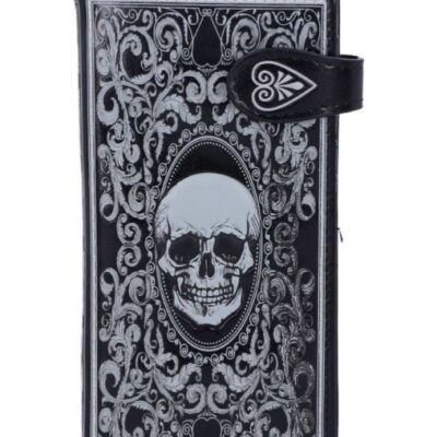 SALE Skeleton Gothic Skull Black Tarot Card Purse Embossed Purse 18.5cm