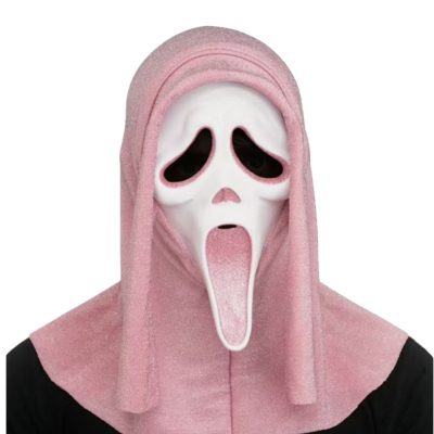 NEW Official Scream Ghostface Ghost Face Pink Glitter Mask
