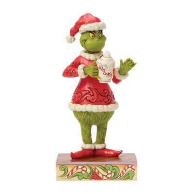 Disney Traditions Grinch with Hot Chocolate Mug 22.5cm Figurine