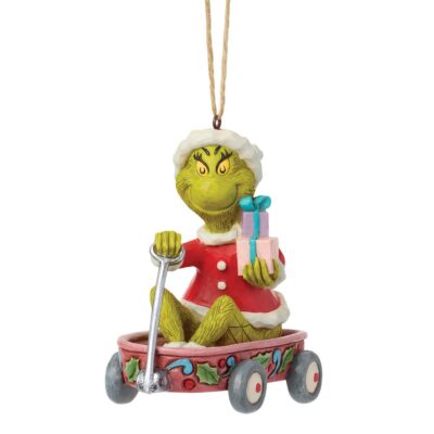 Disney Traditions The Grinch in Wagon Hanging Ornament 9.5cm