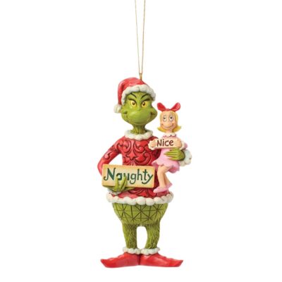 Disney Traditions The Grinch and Cindy-Lou with Sign Hanging ornament 13cm Figurine