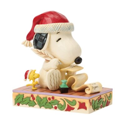 Disney Traditions Snoopy and Woodstock with Christmas List - Peanuts 13cm Figurine