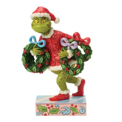 Disney Traditions The Grinch Stealing Wreaths Christmas 20.5cm Figurine