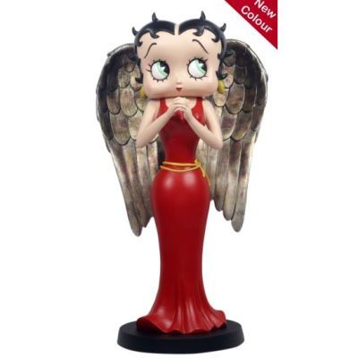 Betty Boop Angel Antique Gold Wings and Red Dress 31cm